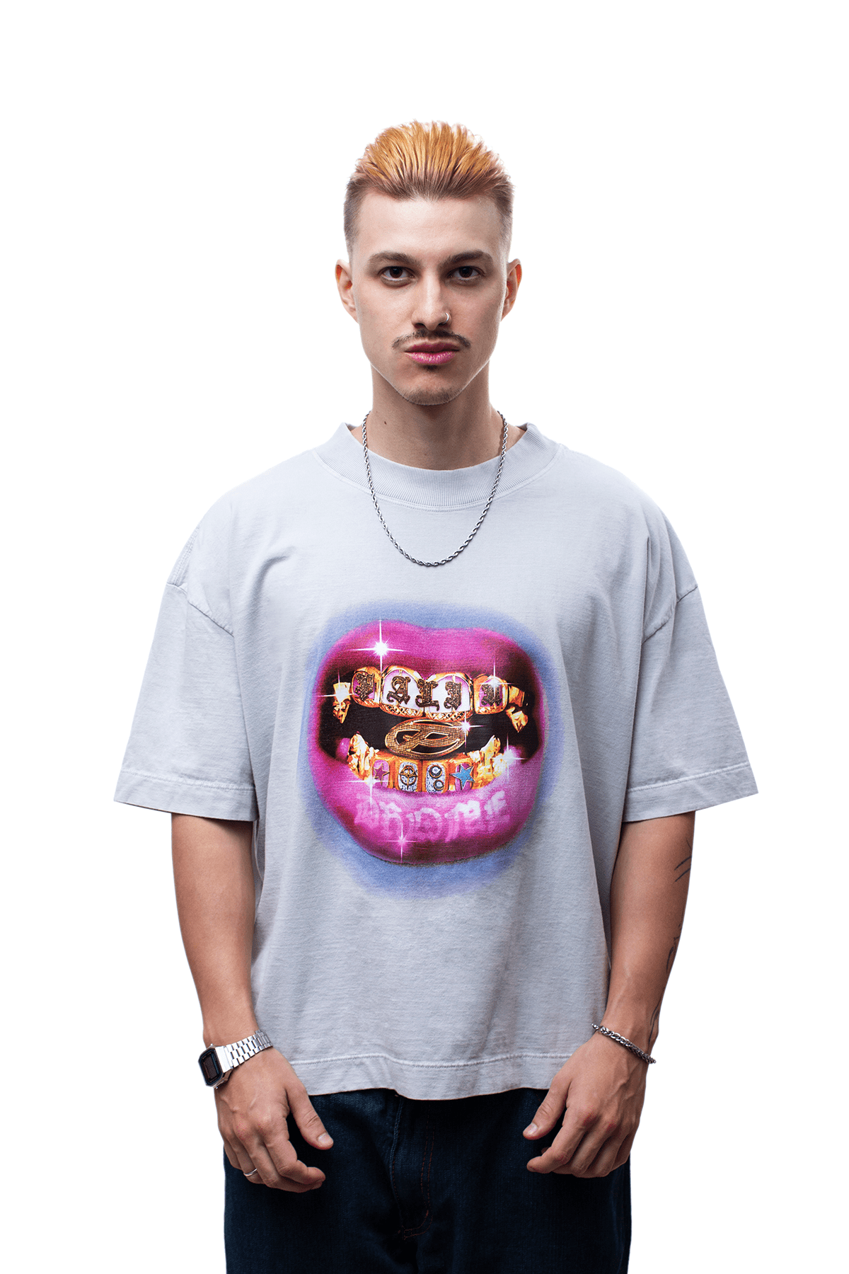 Camiseta GRILLZ (Boxy) - gelo